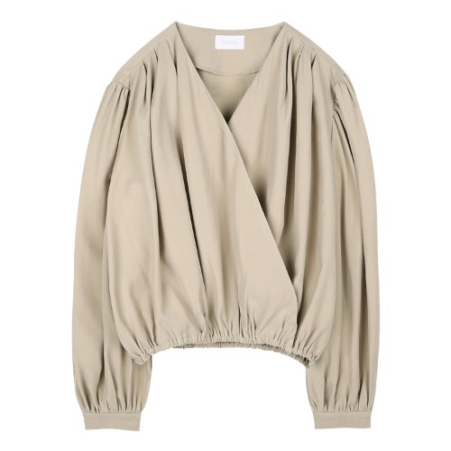 iuw844 crop wrap blouse (beige)