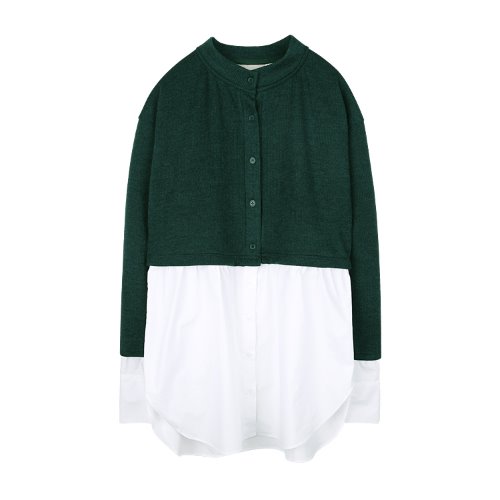 iuw920 layered shirts knit (green)