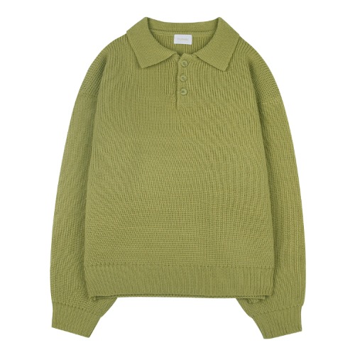 iuw1061 boxy collar knit (green)