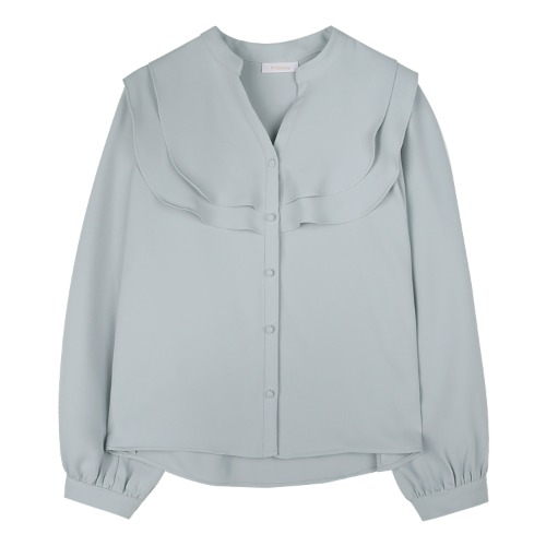 iuw1062 china collar frill blouse (mint)