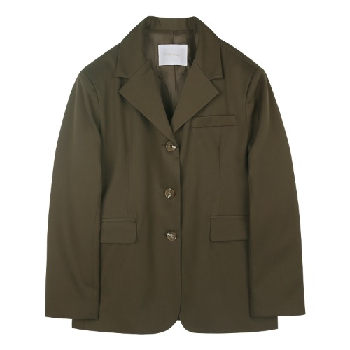 iuw1050 3 button single jacket (brown)