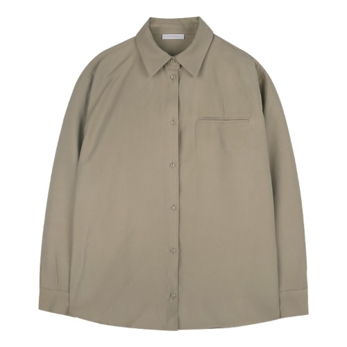 iuw1124 one pocket tiny button blouse (beige)