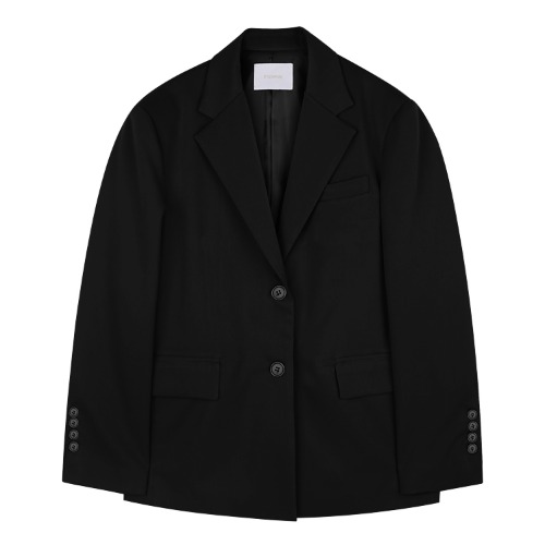 iuw1225 two button basic jacket (black)