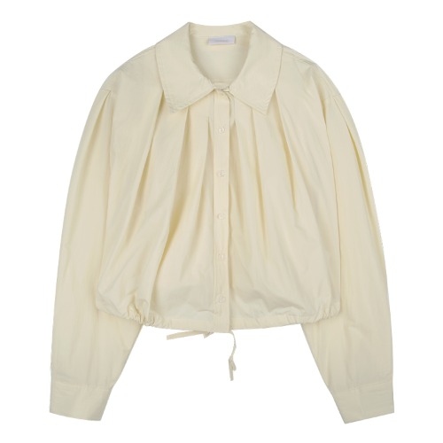 iuw1207 balloon string blouse (light yellow)
