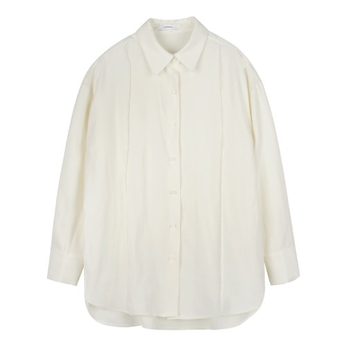 iuw1209 loosy tuck point blouse (ivory)