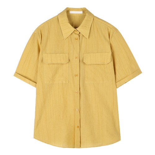 iuw1241 rayon half shirts (mustard)