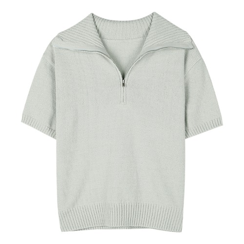iuw1252 zip up collar knit (mint)