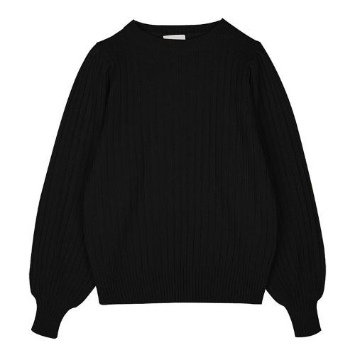 iuw1287 puff knit (black)