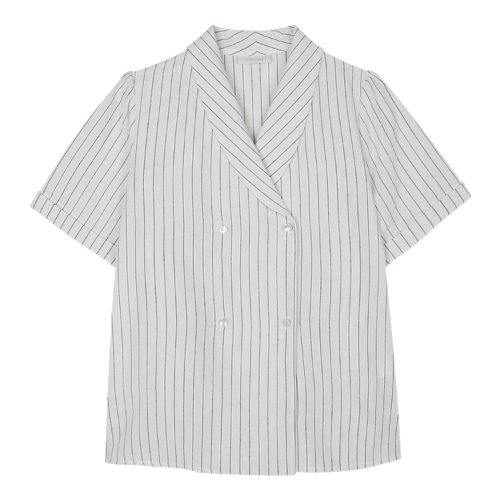 iuw961 double stripe half shirts (ivory)