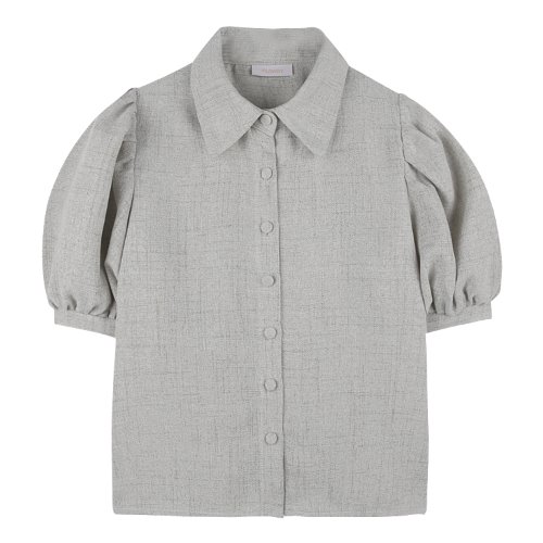 iuw1017 combi puff blouse (light gray)