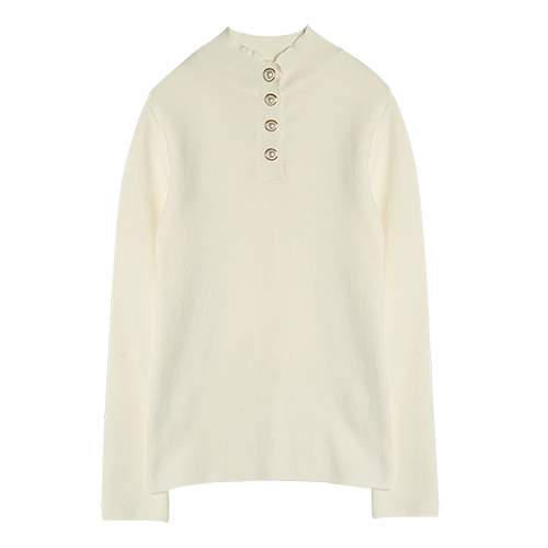 iuw0002 button-pearl knit top (ivory)