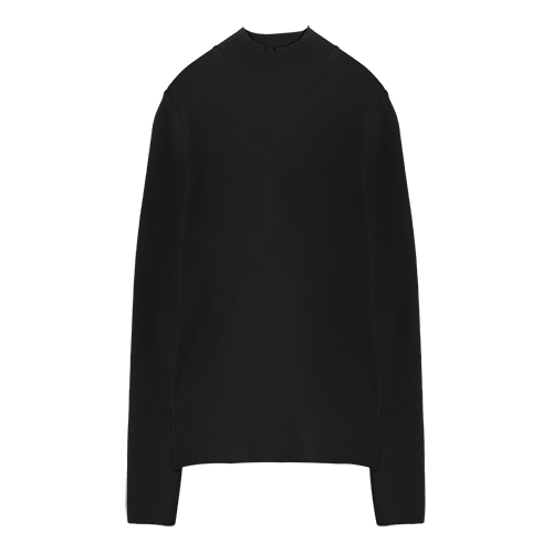 iuw0004 high-neck knit top (black)