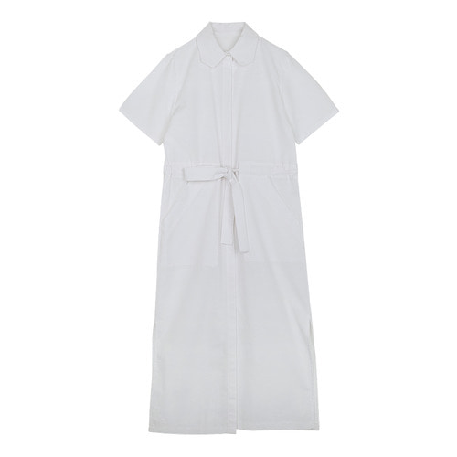 iuw0121 tie_waist cotton shirtdress (white)