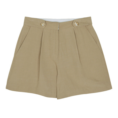 iuw0079 linen shorts (beige)
