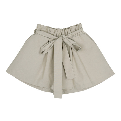 iuw125 ribbon cotton shorts (beige)