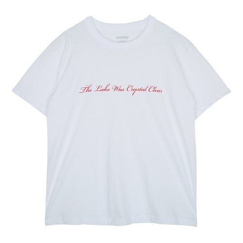 iuw130 basic lettering T-shirts (white)