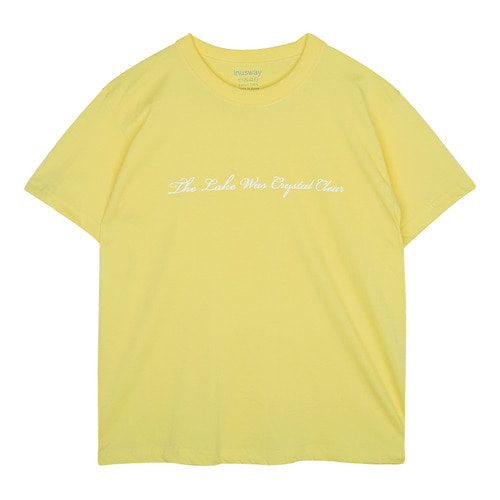 iuw132 basic_lettering T-shirts (yellow)