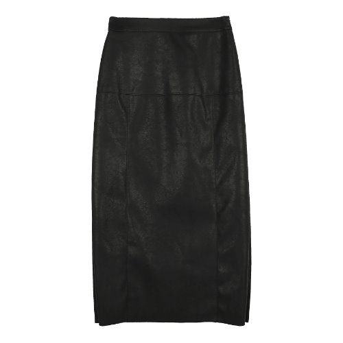 iuw200 leather skirt (black)