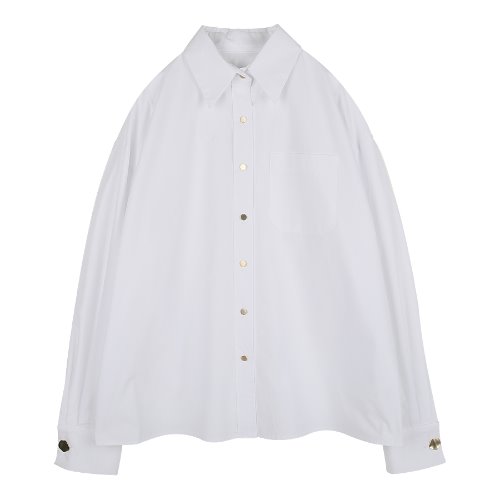 iuw227 button point boxy shirts (white)