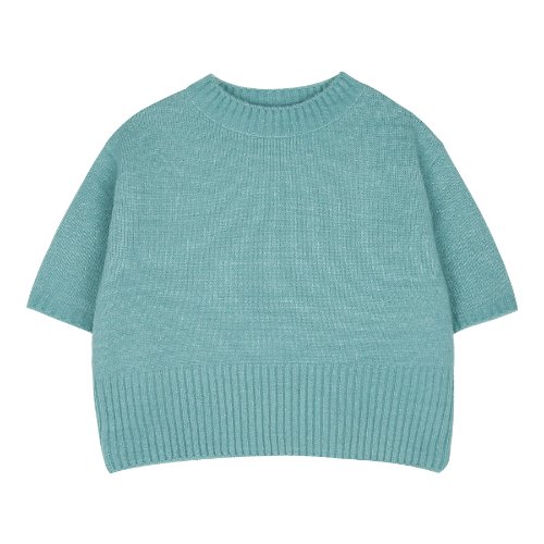 iuw269 short-sleeve knit (blue)