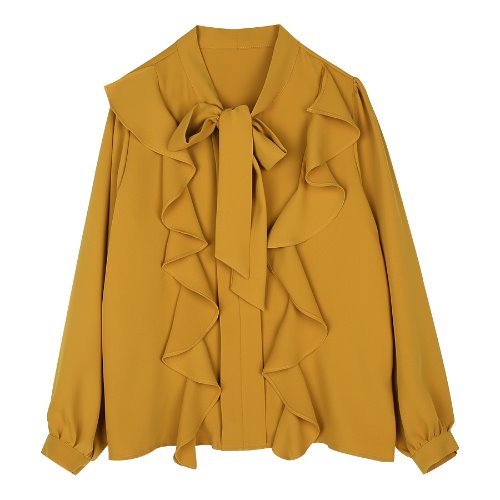 iuw291 fleats blouse (mustard)