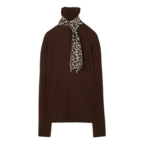 iuw286 scarf set-slim fit knit (brown)