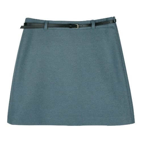 iuw584 belt set mini skirt (blue)
