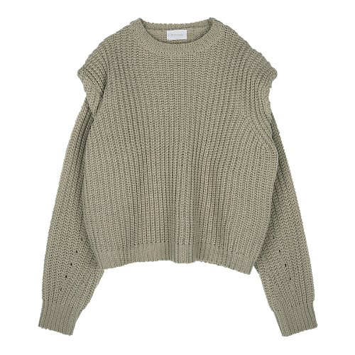 iuw272 shoulder-pad knit (beige)