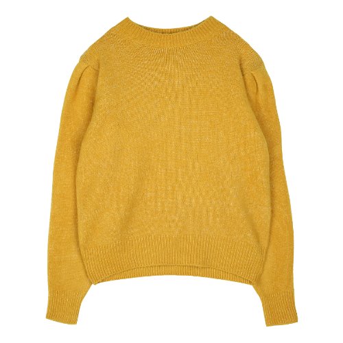iuw279 shoulder shirring knit (yellow)
