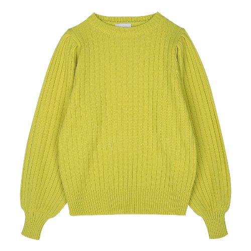 iuw276 puff knit (lime)