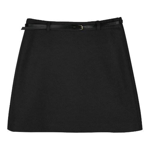 iuw583 belt set mini skirt (black)