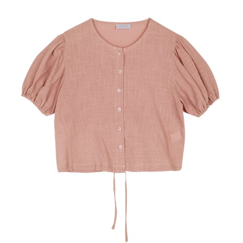 iuw428 String puff blouse (pink)
