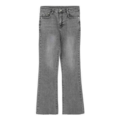 iuw539 grayish semi bootscut denim jeans (blue grey)