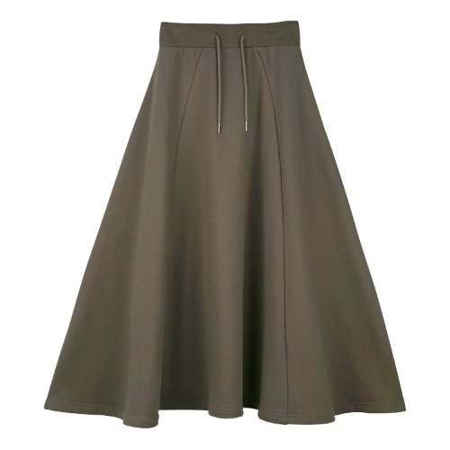 iuw611 flow long skirt (brown)