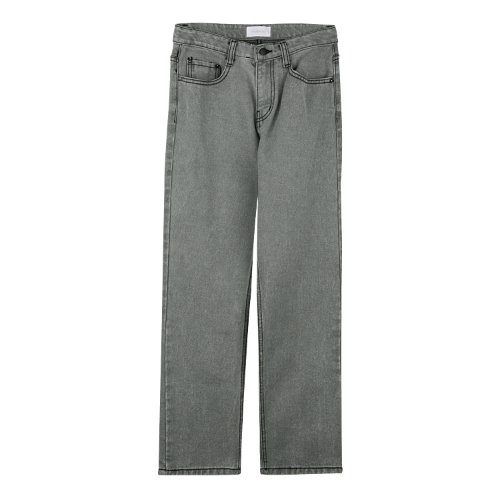 iuw608 grayish regular fit denim pants (grey)