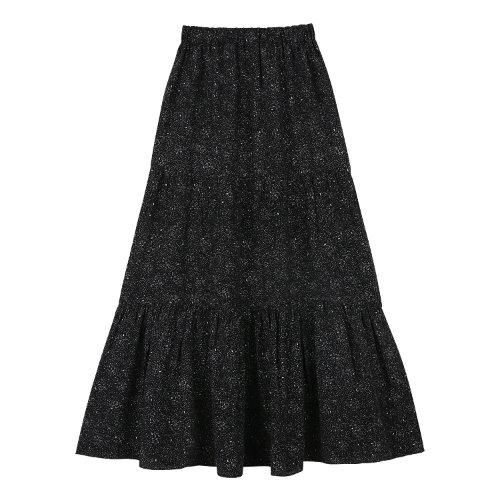 iuw661 pen dot flare skirt (darknavy)