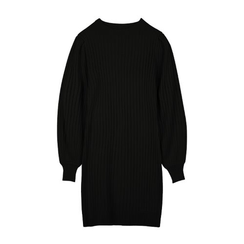 iuw942 puff one-piece knit (black)