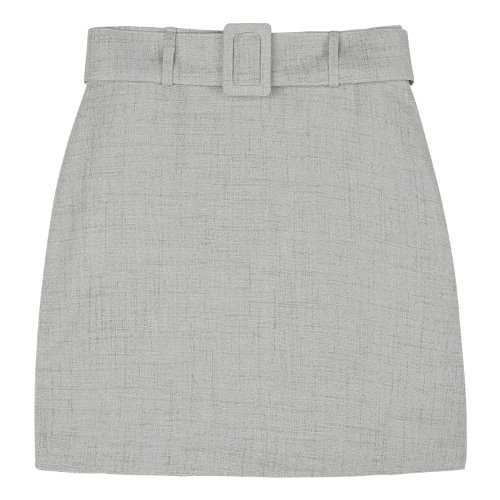 iuw1026 combi belt mini skirt (light gray)