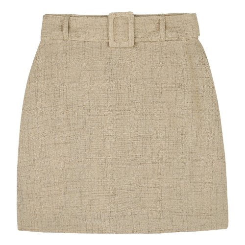 iuw1027 combi belt mini skirt (yellow beige)