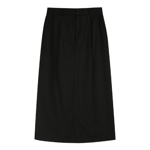 iuw1220 tuck point skirt (black)